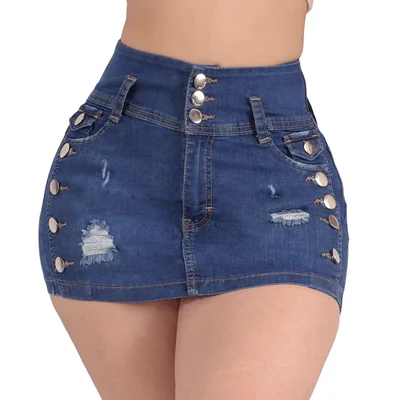 Short Falda Mezclilla Levanta Pompa Sea Brazil Mujer
