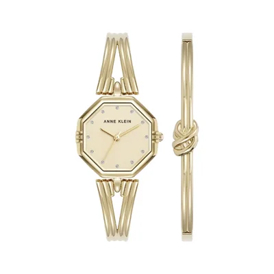 Set de Reloj y Pulsera Anne Klein para Mujer Ak5418Gpst