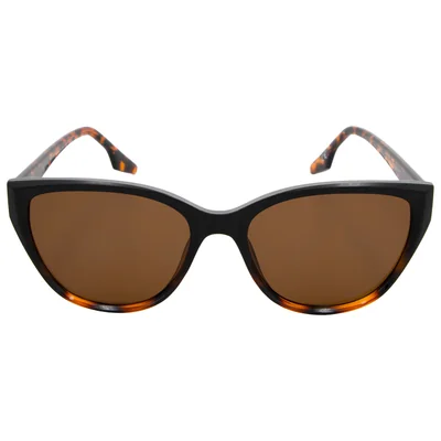 Lentes De Sol Cat Eye Pasta Negro-Carey Micas Cafés Para Mujer Westies
