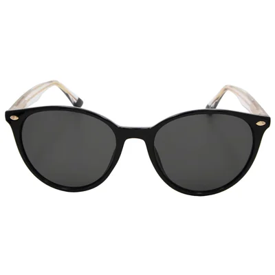 Lentes De Sol Redondos Pasta Negro Micas Negras Unisex Westies