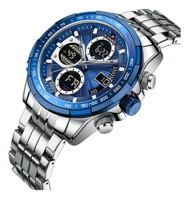 Naviforce Hombre Quartz Reloj Deportivo Digital Militar