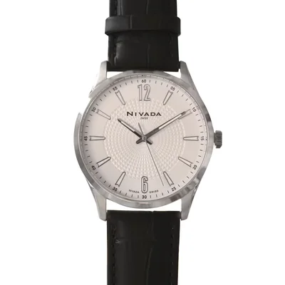 Reloj Nivada Corporate Caballero Caratula Plata Arabigos