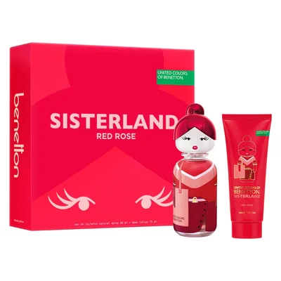Set de fragancia Benetton Sisterland Red Rose Eau de Toilette Para Mujer