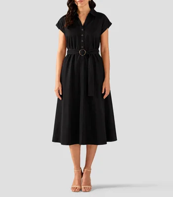 Vestido largo liso Mujer