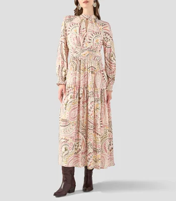 Vestido midi manga larga fantasía Mujer