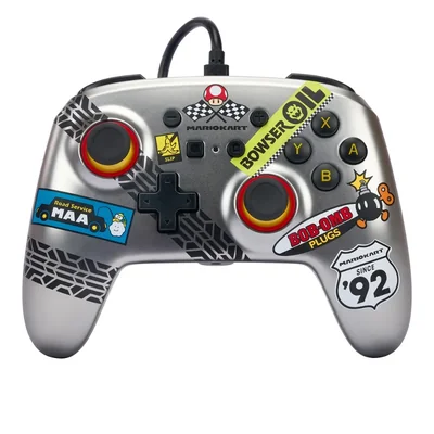 Control Alámbrico PowerA para Nintendo Switch Mario Kart Gris