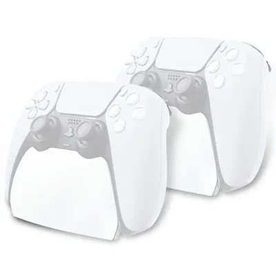 playvital Paquete de 2 Soporte de Estación para ps5 Control Accesorios Gamepad Escritorio Soporte Holder para ps5 Control - Blan