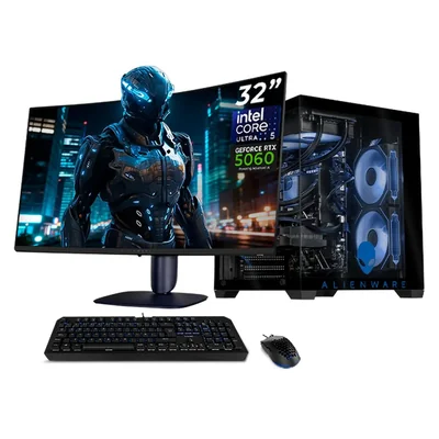 Xtreme pc alienware rtx 5060 ultra 5 16gb ssd 1tb monitor 32