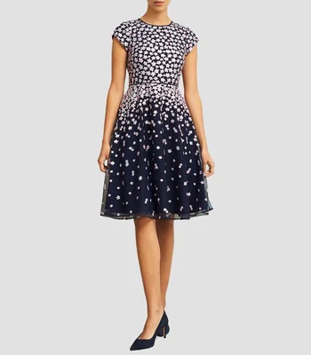 Vestido de fiesta midi con flores Betty Mujer