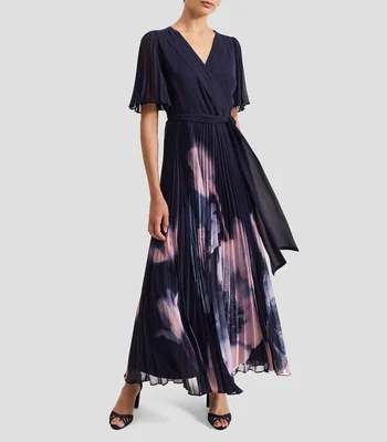 Vestido maxi plisado Abigail Mujer