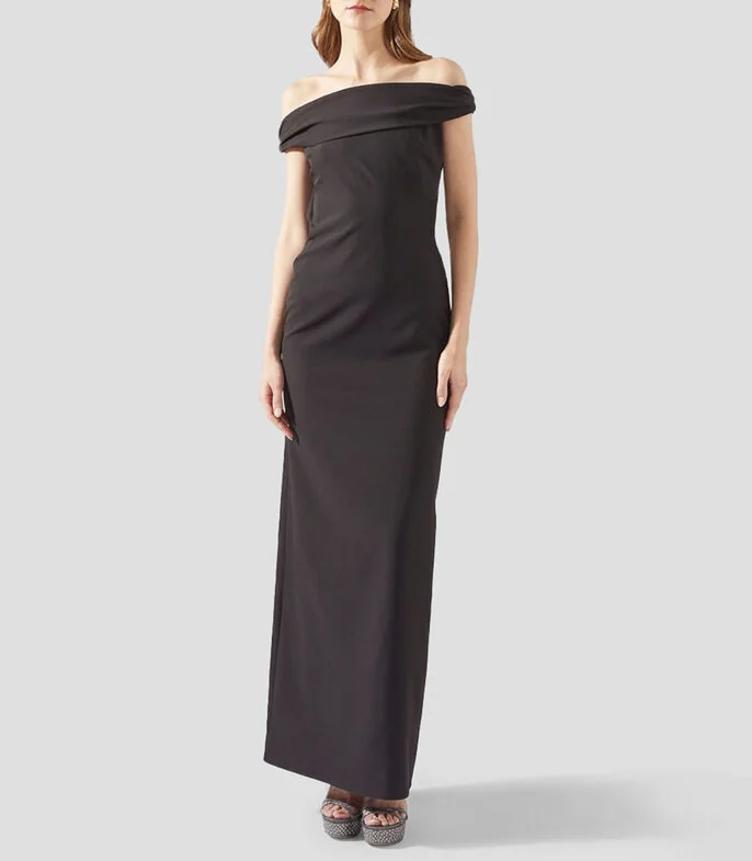 Vestido de fiesta largo liso Mujer