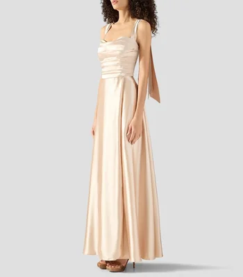 Vestido de fiesta largo liso Mujer