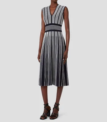 Vestido largo líneas Mujer