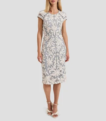 Vestido midi multidiseno de manga corta Mujer
