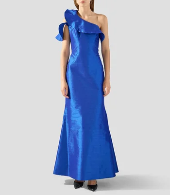 Vestido de fiesta largo liso Mujer