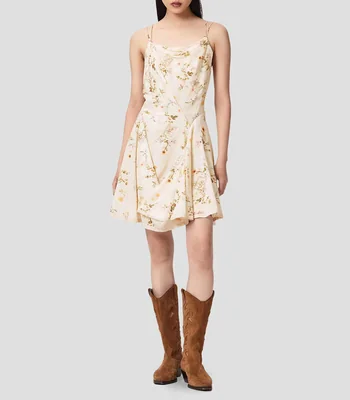 Vestido corto estampado Mujer
