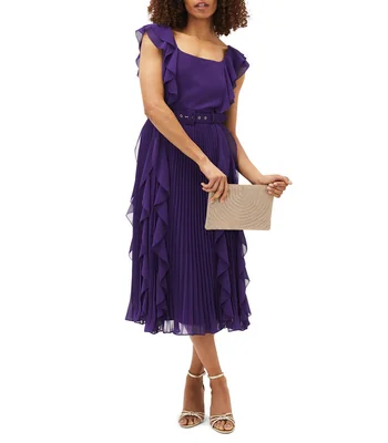 Vestido de fiesta midi Mujer
