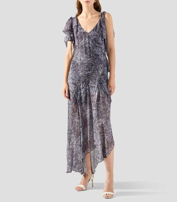 Vestido largo estampado Tylena Mujer