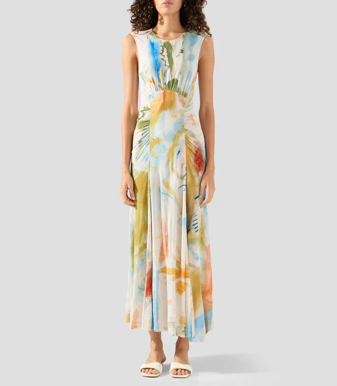 Vestido maxi estampado Lana Mujer