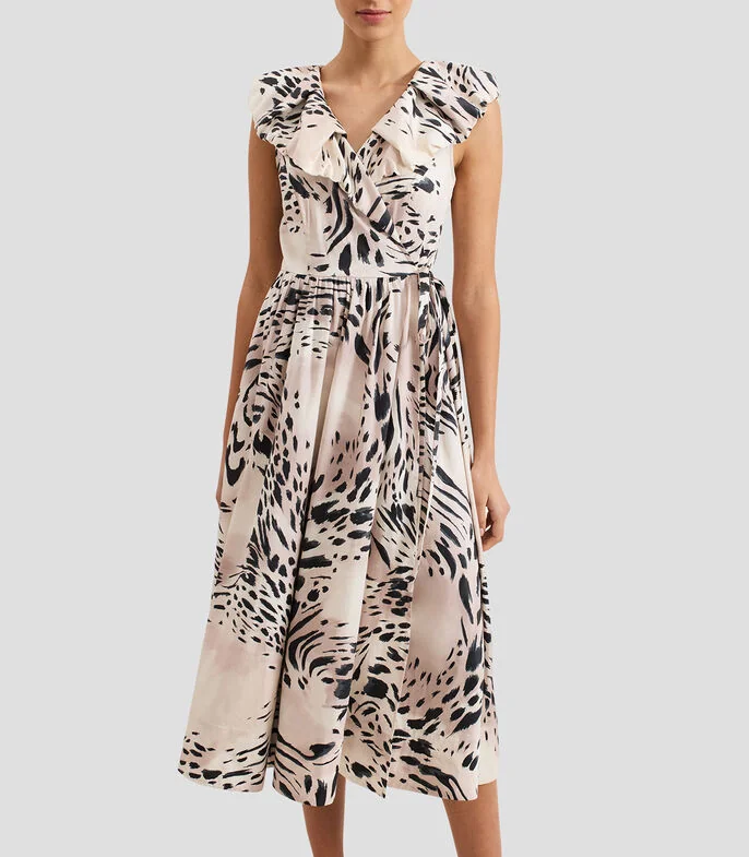 Vestido Midi Estampado Mujer
