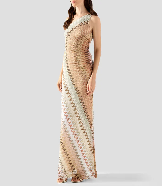 Vestido largo estampado Mujer