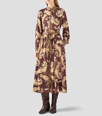 Vestido largo estampado Mujer