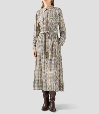 Vestido largo estampado Mujer