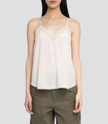 Blusa lisa sin mangas Mujer