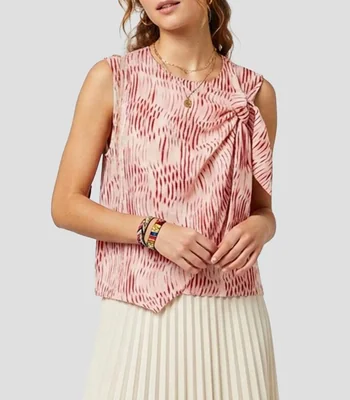 Blusa con estampado sin mangas Mujer