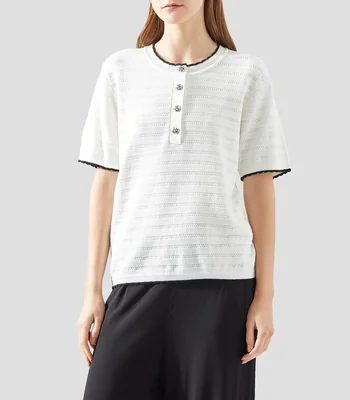 Blusa microdiseño manga corta Mujer