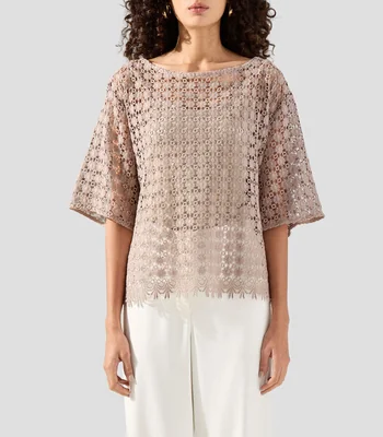 Blusa fantasía manga corta Mujer