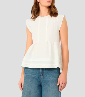 Blusa lisa sin mangas Mujer