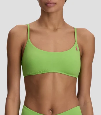 Bikini top liso sin mangas Mujer