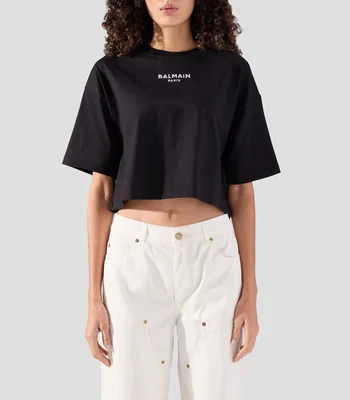 Playera cuello redondo manga corta lisa Mujer