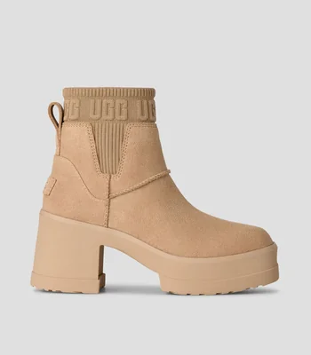 Botas Chelsea medias Moxy en piel con tacon medio ancho Mujer