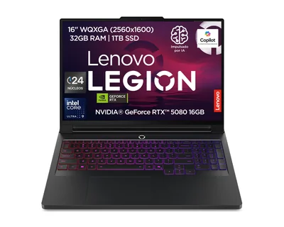 Laptop Gamer Lenovo Legion Pro 7 16 Pulgadas Intel Core Ultra 9 RTX 5080 32 GB RAM 1 TB SSD