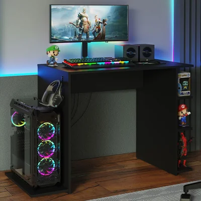 Escritorio Gamer Minimalista Madesa para Computador 9414 Negro
