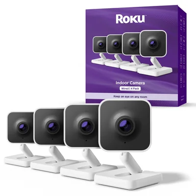 Cámara De Seguridad Roku 1080p Hd Con Cable Paquete De 4 - Venta Internacional.