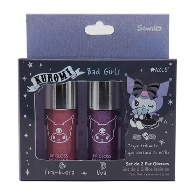 Set 2 Lip Glosses Kuromi Fat Gloss Duo Pack Azus