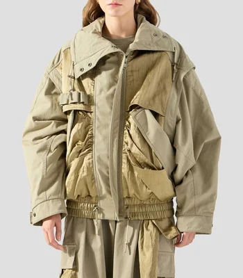 Chamarra bomber con capucha Mujer