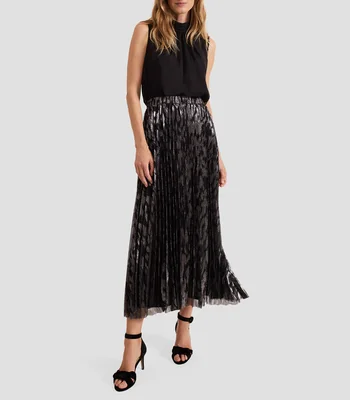 Falda Maxi de Corte A Animalprint Mujer