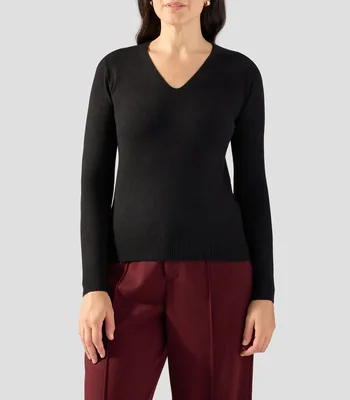 Suéter cuello V Mujer
