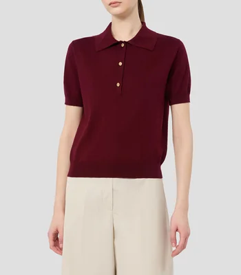 Suéter cuello polo Mujer