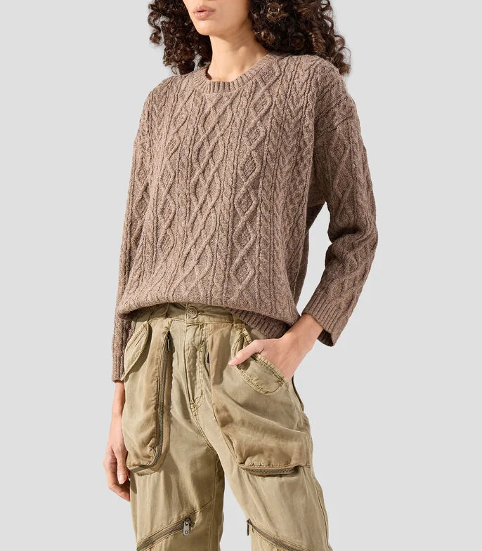Suéter cuello redondo Mujer