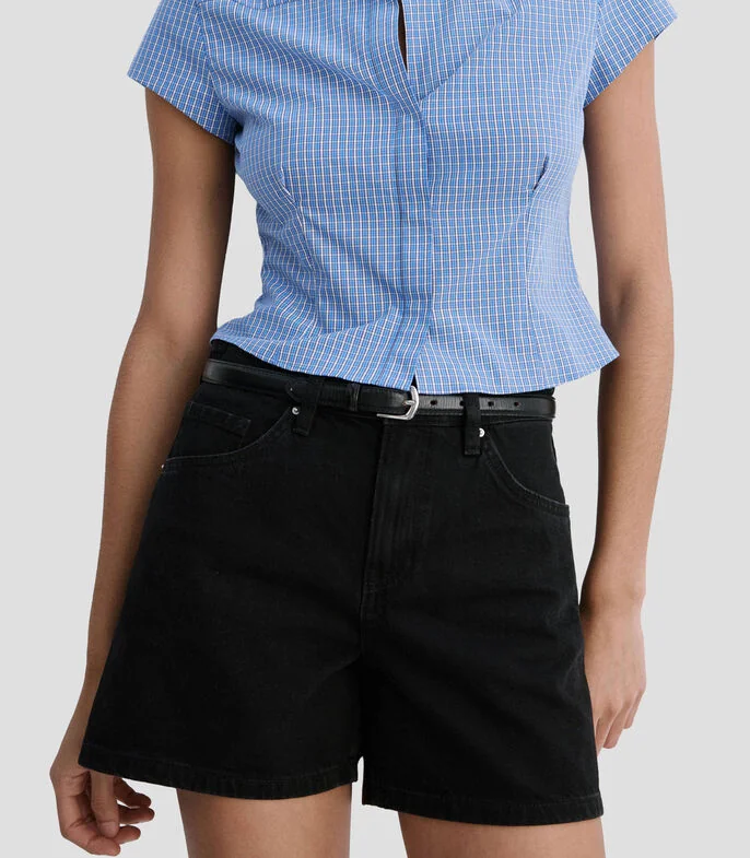 Short de mezclilla liso Mujer