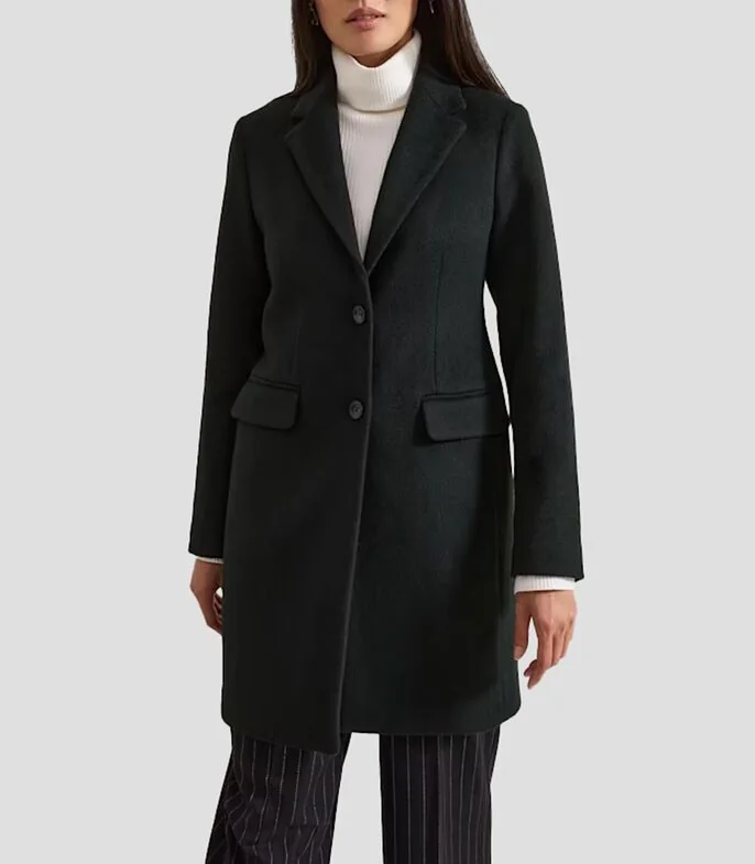 Abrigo midi con botonadura Mujer