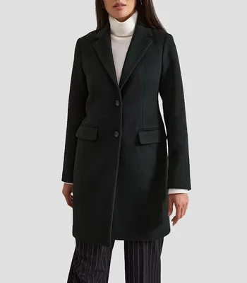 Abrigo midi con botonadura Mujer