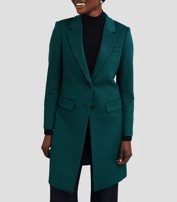 Abrigo midi con botonadura Mujer