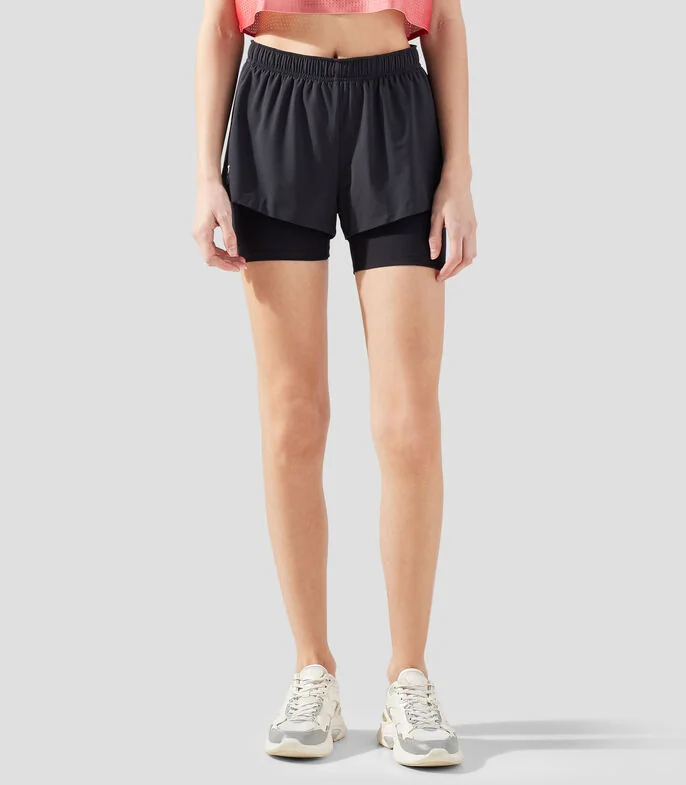 Short para entrenamiento liso Mujer