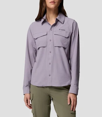 Camisa lisa manga larga para senderismo Silver Ridge Elite Mujer